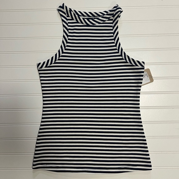 NEW‼️Maeve by Anthropologie Ribbed Tank -Navy MEDIUM - Picture 4 of 7